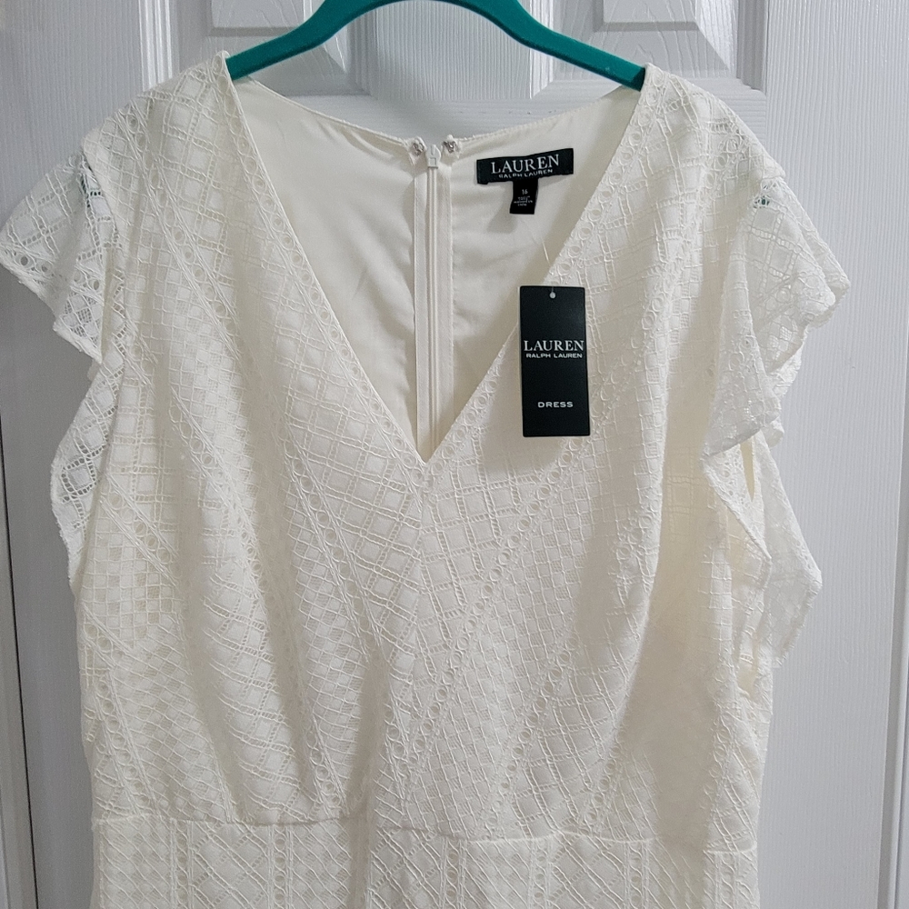 Lace Ralph Lauren Dress size 16 off white